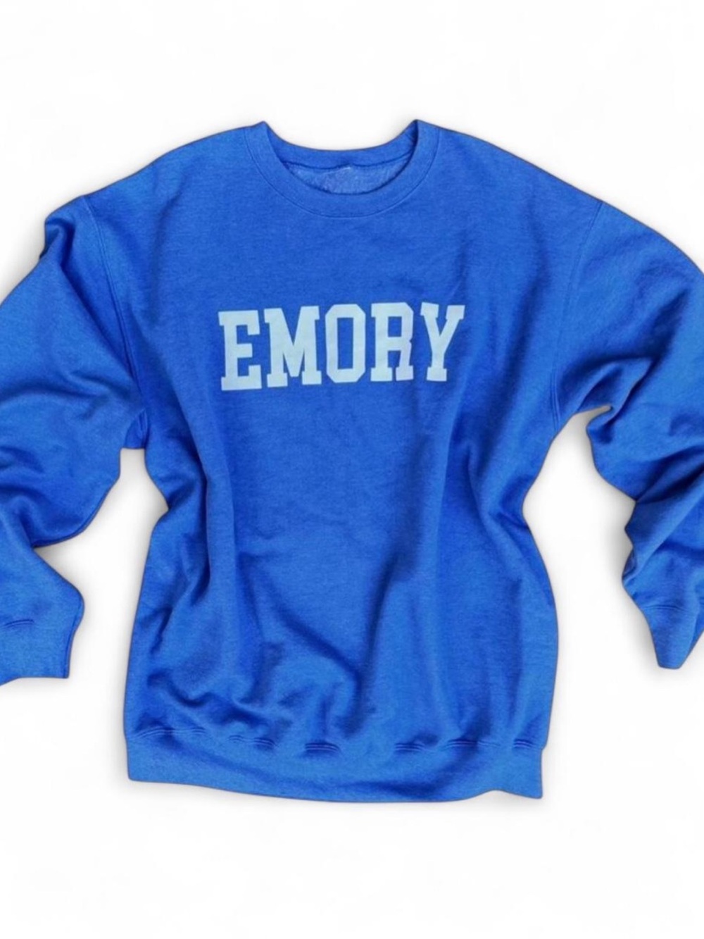 Vintage Y2k College Crewneck Sweatshirt | Royal Blue Emory University | XL NWOT